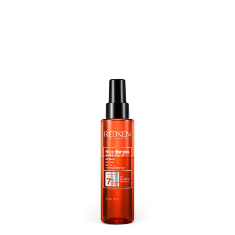 Aceite en spray Redken Frizz Dismiss Anti-Static para suavizar y controlar el frizz del cabello