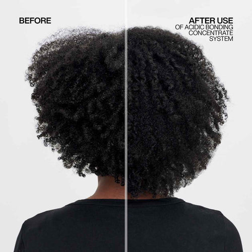 Resultados antes y después con el tratamiento Redken Acidic Bonding Concentrate en el cabello de Jaeda
