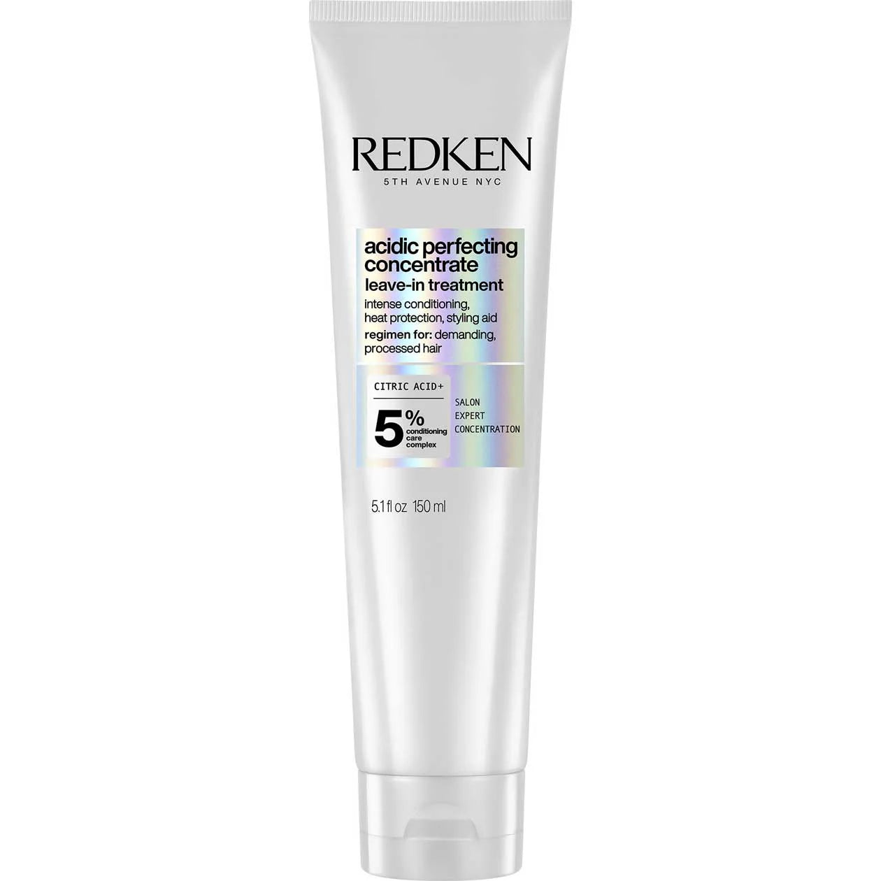 Tratamiento sin enjuague Redken Acidic Perfecting Concentrate con ácido cítrico como ingrediente activo para reparar y proteger el cabello