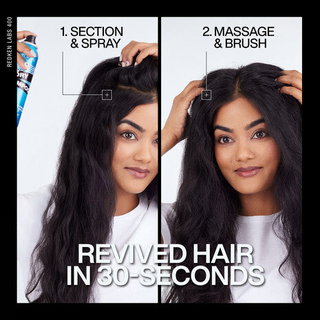 Aplicación del shampoo Redken Deep Clean en el cabello de Indira