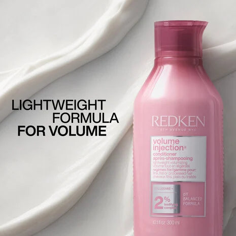Redken Hair Care Volume Injection Volumizing Shampoo para limpiar, dar volumen y cuerpo al cabello fino