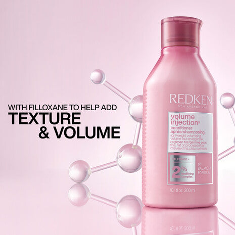 Redken Hair Care Volume Injection Volumizing Shampoo para limpiar, dar volumen y cuerpo al cabello fino