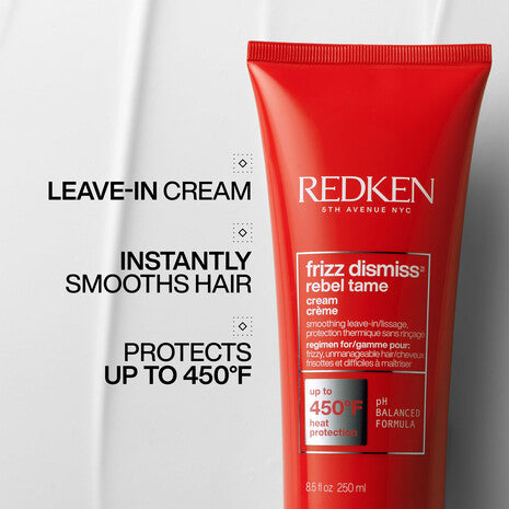 Crema sin enjuague Redken Frizz Dismiss Rebel Tame para controlar el frizz y suavizar el cabello