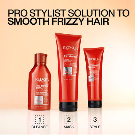 Rutina de cuidado con la crema sin enjuague Redken Frizz Dismiss Rebel Tame para controlar el frizz