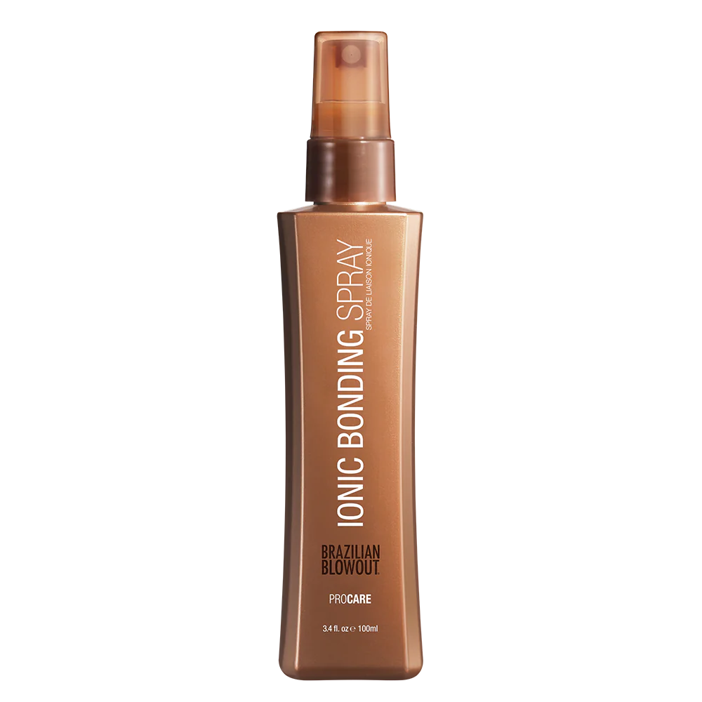 Spray Brazilian Blowout Ionic Bonding para sellar, proteger y prolongar el tratamiento de alisado
