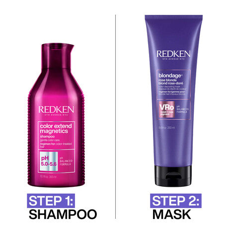 Mascarilla Redken Color Extend Blondage con pigmento para cabello rubio rosado que aporta brillo