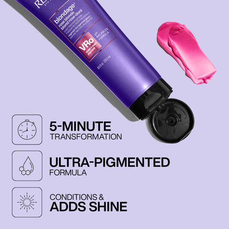 Mascarilla Redken Color Extend Blondage con pigmento para cabello rubio rosado que aporta brillo