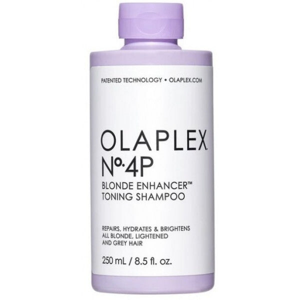 Shampoo matizador Olaplex Blonde Enhancer para neutralizar tonos amarillos y cuidar el cabello rubio o con mechas