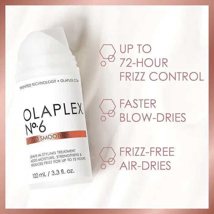 Crema sin enjuague Olaplex No.6 Bond Smoother para suavizar, hidratar y eliminar el frizz del cabello