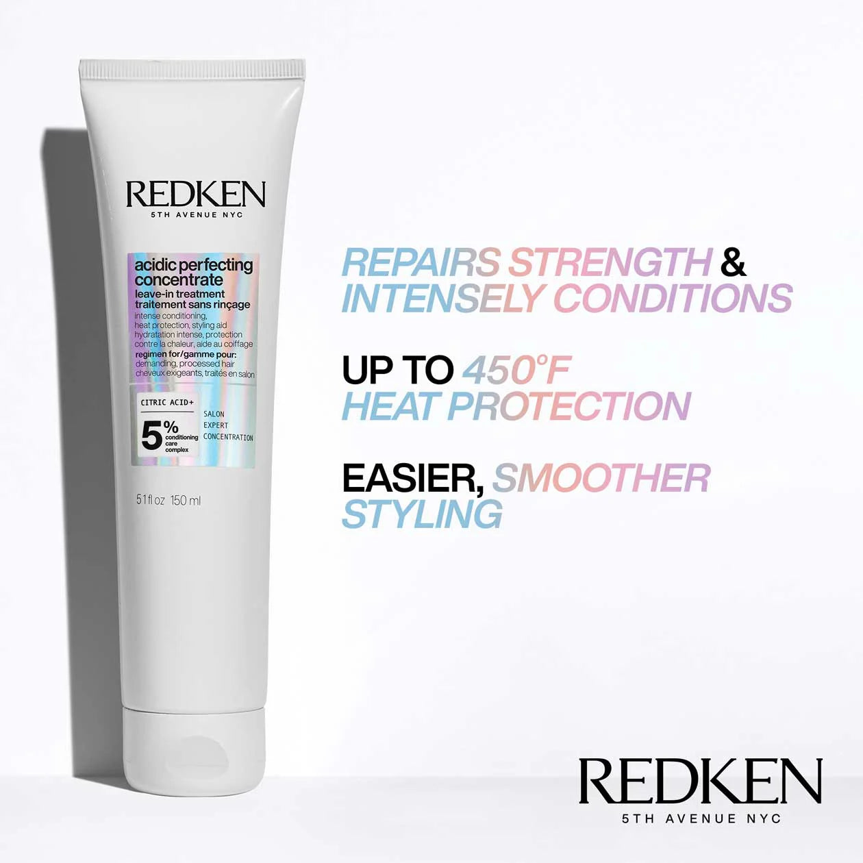 Tratamiento sin enjuague Redken Acidic Perfecting Concentrate para reparar, proteger y suavizar el cabello dañado