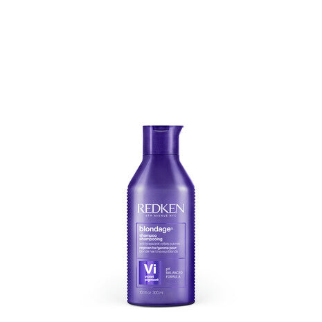 shampoo morado Redken Color Extend Blondage de 300 ml para matizar y acondicionar el cabello rubio
