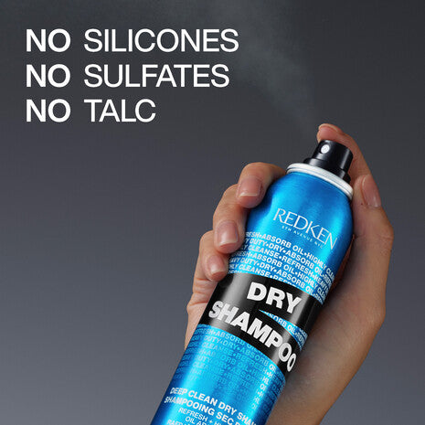Shampoo en seco Redken para refrescar y limpiar el cabello sin agua