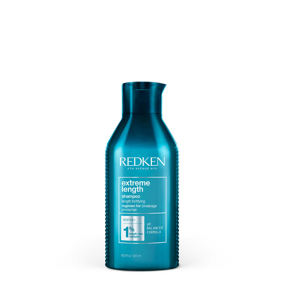 Shampoo Redken Extreme Length con biotina para fortalecer el cabello y ayudar a su crecimiento