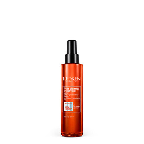 Spray loción hidratante Redken Frizz Dismiss Smooth Force para controlar el frizz y suavizar el cabello