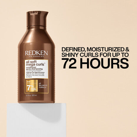 Rizos definidos, hidratados y brillantes hasta por 72 horas con el acondicionador Redken All Soft Mega Curls