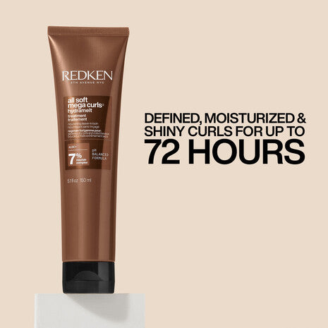 Rizos definidos, hidratados y brillantes hasta por 72 horas con la crema Redken All Soft Mega Curls Hydramelt