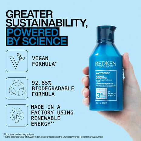 Shampoo fortalecedor Redken Extreme para cabello dañado
