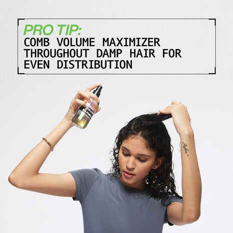 Spray Redken Volume Maximizer para engrosar el cabello, dar volumen instantáneo, levantamiento duradero y fórmula vegana sin rigidez
