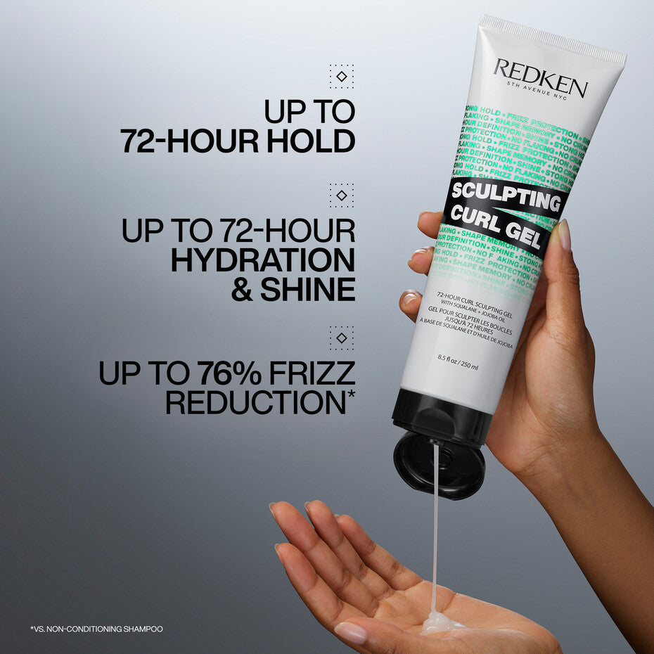 Gel Redken Sculpting Curl para definir rizos, controlar el frizz y aportar fijación flexible